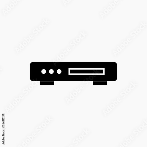 Media player icon isolated on white background