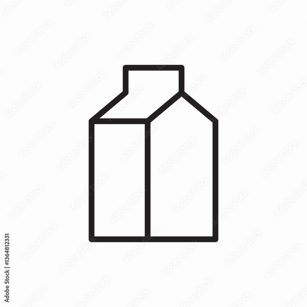 milk carton dairy product icon vector sign milk carton dairy product icon vector sign