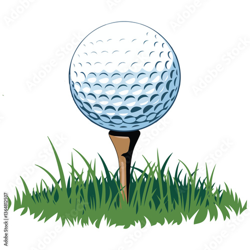 Golf ball on tee