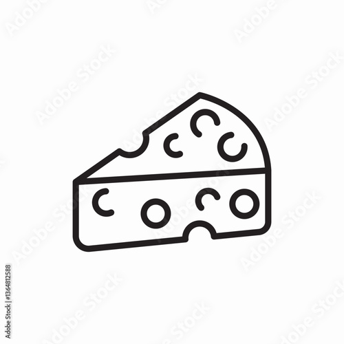 cheese dairy product food icon vector sign