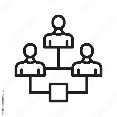 Chain of Command icon vector image. Suitable for mobile apps, web apps and print media.