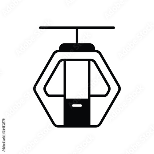 Cable car cabin Vector icon