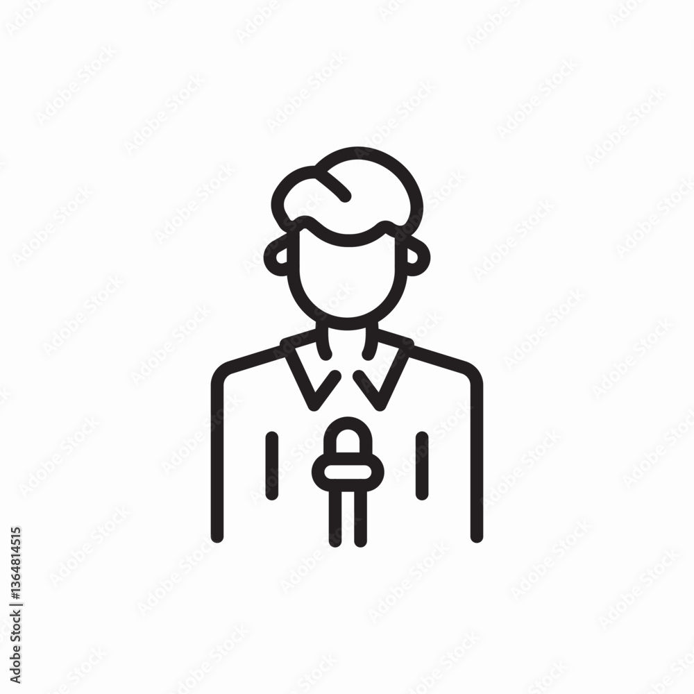 speaker man icon vector sign speaker man icon vector sign