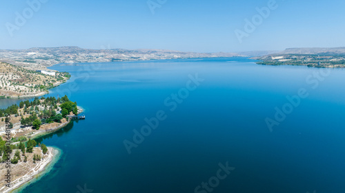 Wallpaper Mural Aerial view of the magnificent dam scenery Birecik, Sanliurfa, Turkey Torontodigital.ca