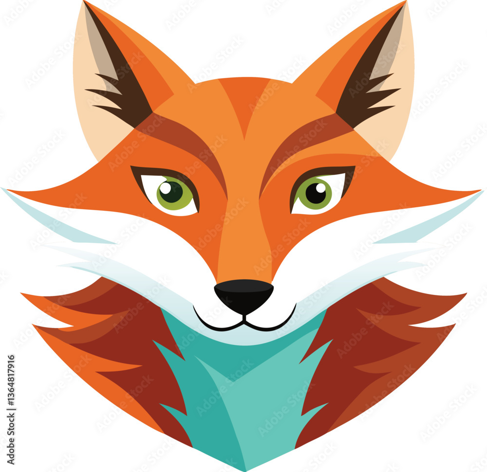 Obraz premium fox head icon vector 