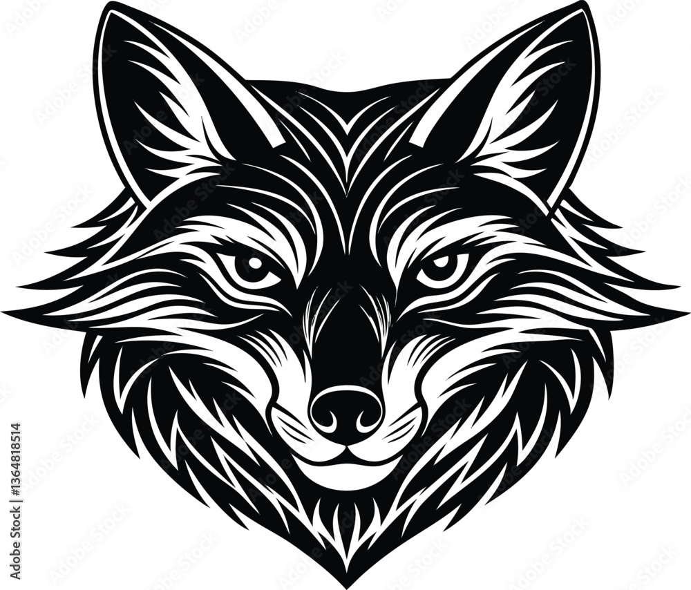 Fototapeta premium fox head icon vector 