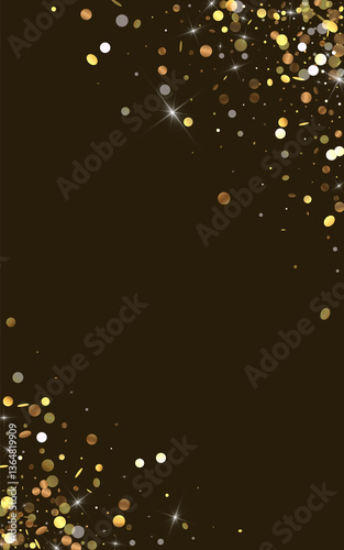 Gold Sequin Festive Vector Luxury Background.