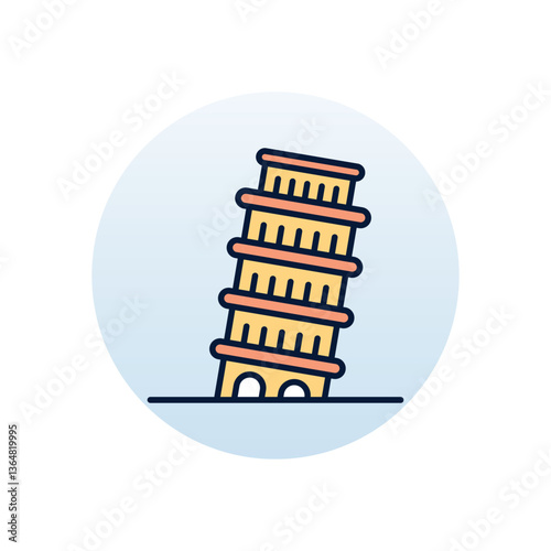 Pisa tower Vector icon