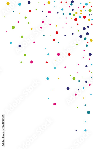Color Round Top Vector White Background. Carnaval