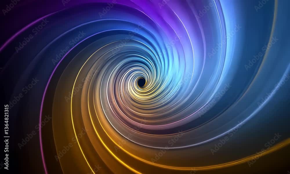 Dynamic Abstract Spiral Tunnel With Glowing Neon Colors and Repeating Swirls Dynamic Abstract Spiral Tunnel With Glowing Neon Colors and Repeating Swirls