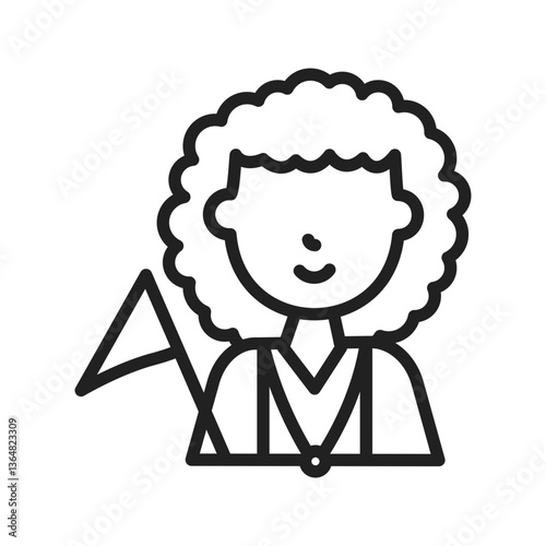Art Museum Guide icon vector image. Suitable for mobile apps, web apps and print media.