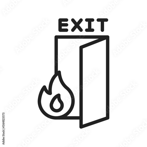 Evacuation Plan icon vector image. Suitable for mobile apps, web apps and print media.