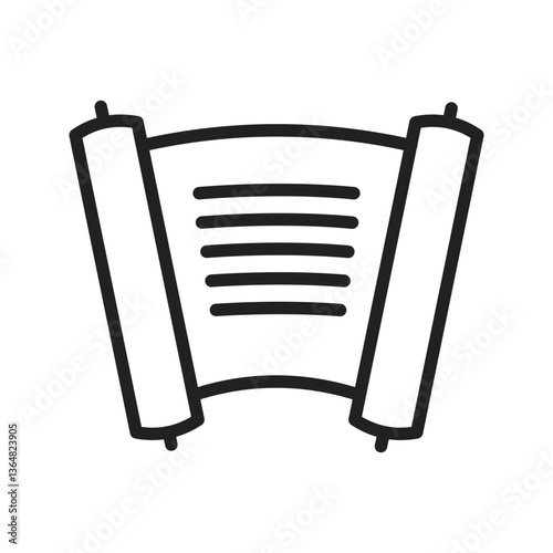 Scroll of Paper icon vector image. Suitable for mobile apps, web apps and print media.