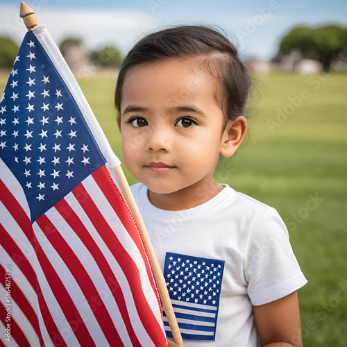 Birthright citizenship in the United States, a young child, and the American flag