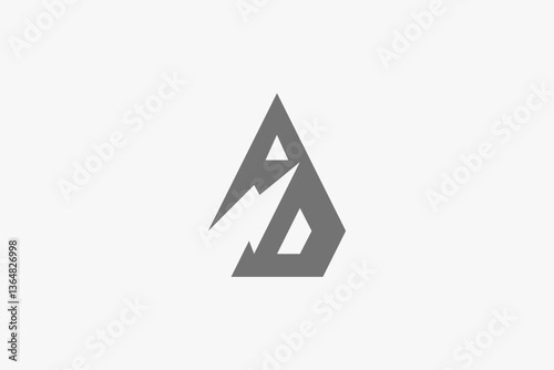 Free Download Modern power strong letter AD bolt logo - GFXLoad