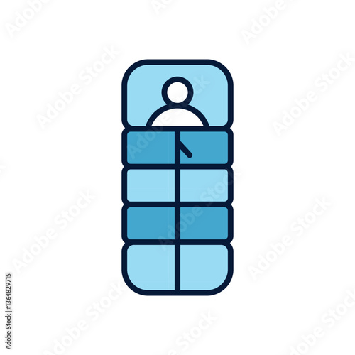 Sleeping bag Vector icon