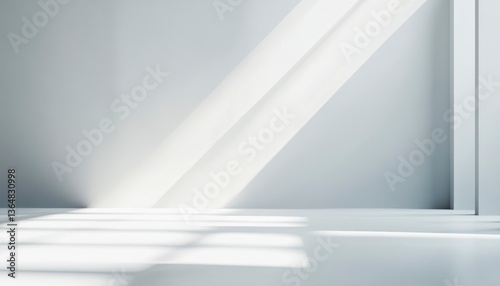 Wallpaper Mural A large, empty white room with a window and a wall. The wall is white and the window is open, letting in a bright, sunny light. The room is devoid of any furniture or decorations, giving it a clean Torontodigital.ca