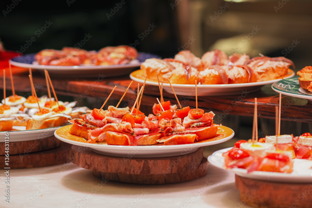 Naklejka premium Pintxos in San Sebastian, Spain 