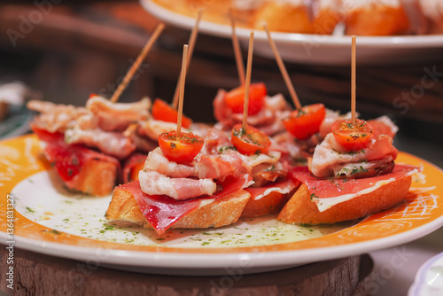 Obraz na płótnie Pintxos in San Sebastian, Spain
