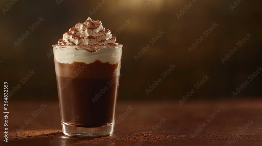Delicious Hot Chocolate with Whipped Cream and Cocoa Topping Delicious Hot Chocolate with Whipped Cream and Cocoa Topping