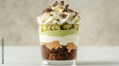 Cross-Section View of a Pistachio Cream Cup: A Deliciously Smooth & Nutty Dessert
