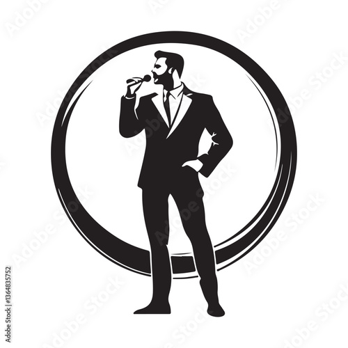 Stand up comedy Design Vector Image on white background.