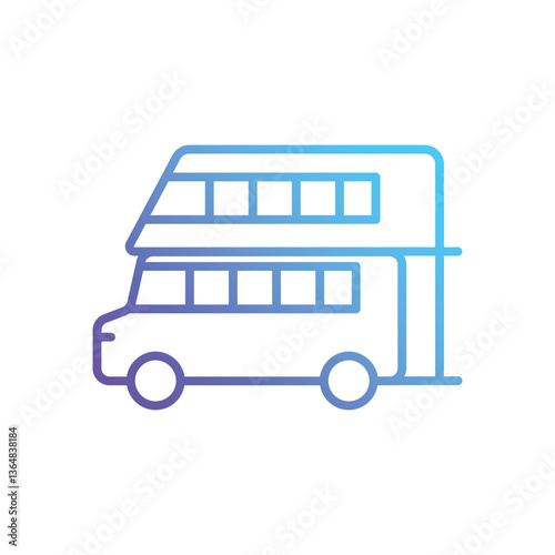 Double decker bus Vector icon