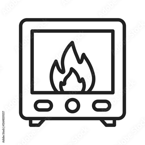 Incinerator icon vector image. Suitable for mobile apps, web apps and print media.