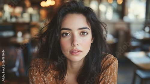 Wallpaper Mural Confident and Beautiful Woman Looking Towards the Camera with a Warm and Engaging Expression Torontodigital.ca