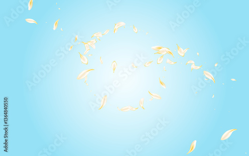 Gold Peach Blur Vector Blue Background. White