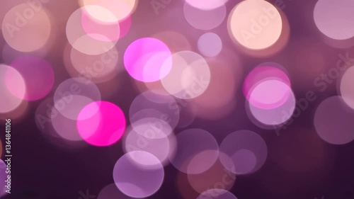 Dreamy Bokeh Light Background in Soft Purple Pink and Peach Hues for Festive Decoration