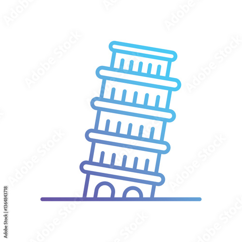 Pisa tower Vector icon