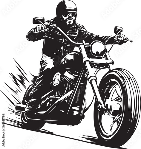 biker on motorcycle