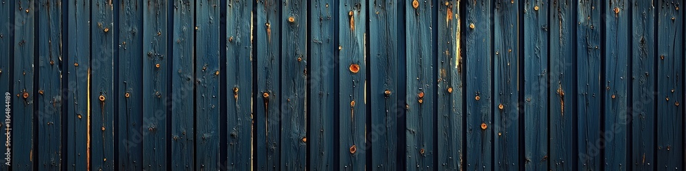 Fototapeta premium Dark Blue Wooden Planks