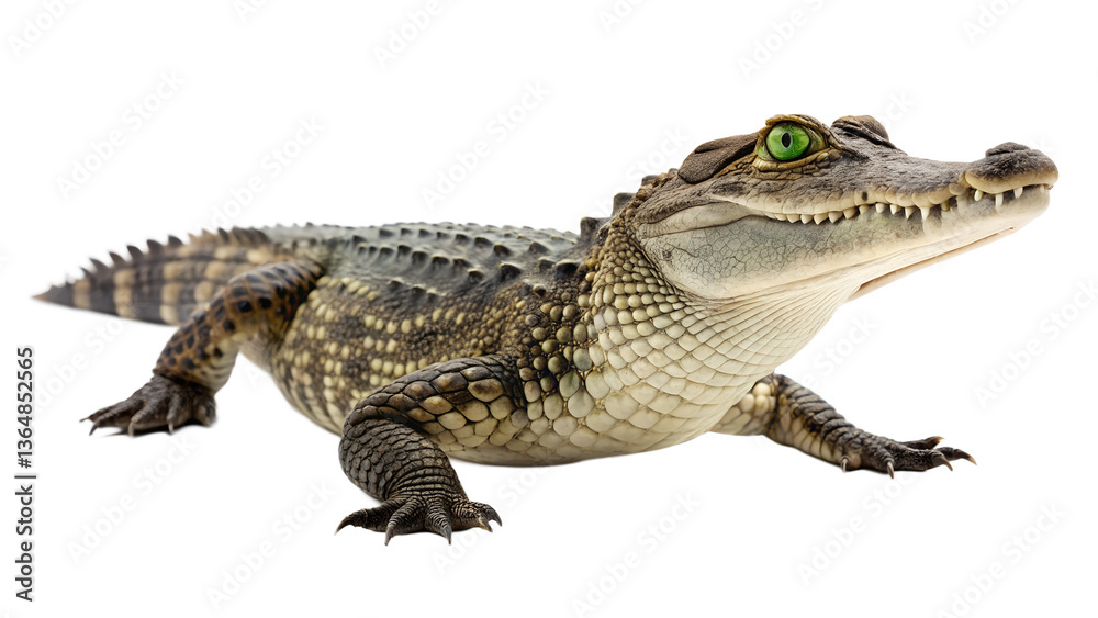 Naklejka premium Cayman, Crocodile, Alligator. 