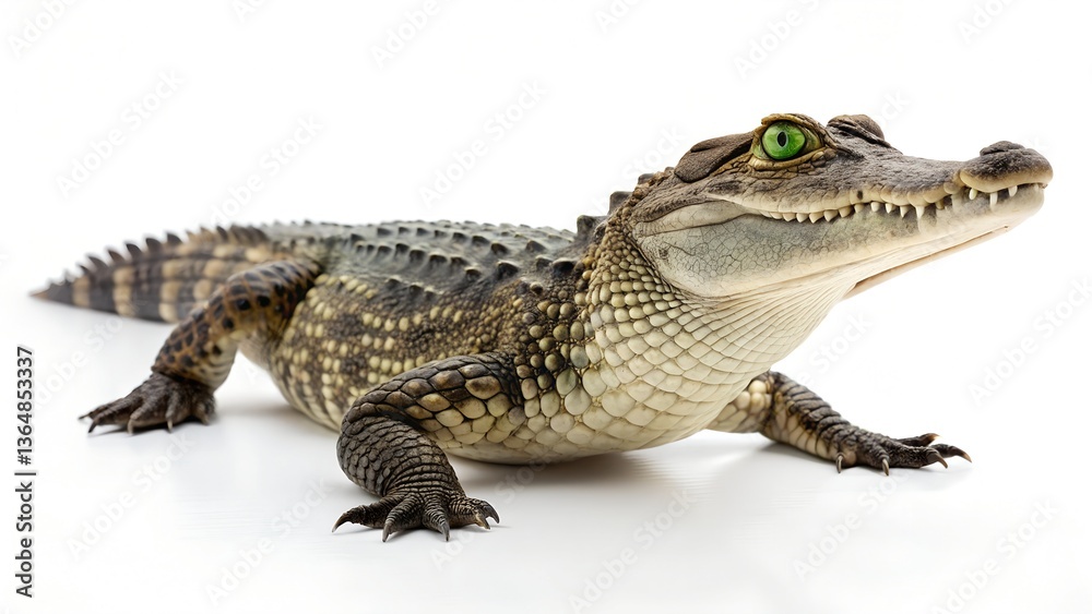 Naklejka premium Cayman, Crocodile, Alligator. 