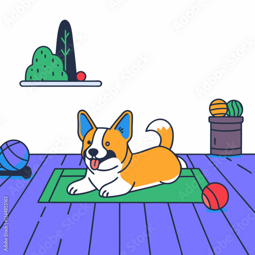 Dog Vector SVG Illustration - Editorial Use