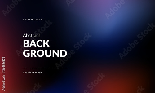 Abstract liquid background. Gradient mesh. Effect blend dark color. Blurred fluid colorful mix. Modern design template for web cover, ad banner, social media, header, presentation. Vector image EPS