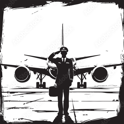 Pilot Cockpit Silhouette Vector Bundle