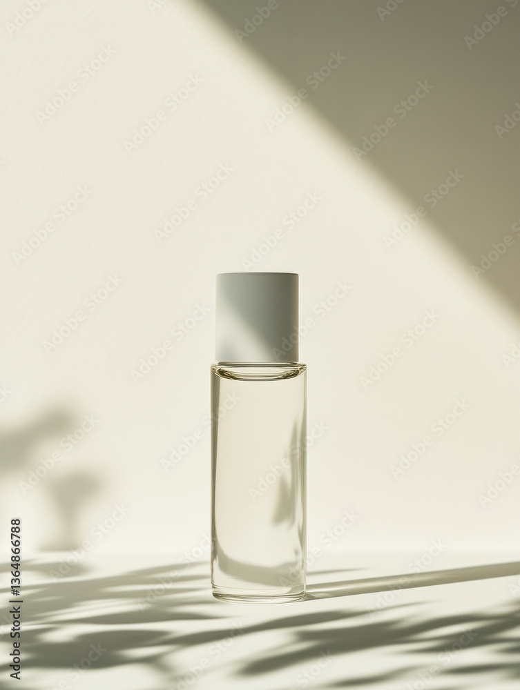 Elegant Roll-On Bottle Mockup with Soft Light and Copy Space Elegant Roll-On Bottle Mockup with Soft Light and Copy Space