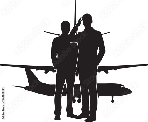 Pilot Cockpit Silhouette Vector Bundle