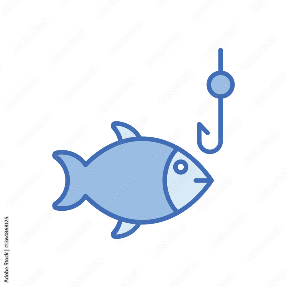 Fototapeta premium Fishing Vector icon