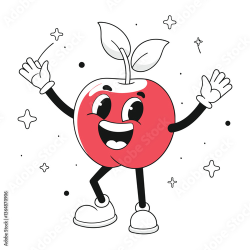  nectarine doodle happy action pose 