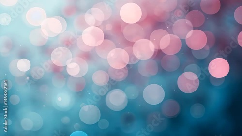 Soft Bokeh Lights in Pink And Blue Abstract Background For Decoration Or Festive Occasion