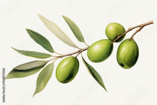 Wallpaper Mural Plant olive leaf tree. Torontodigital.ca