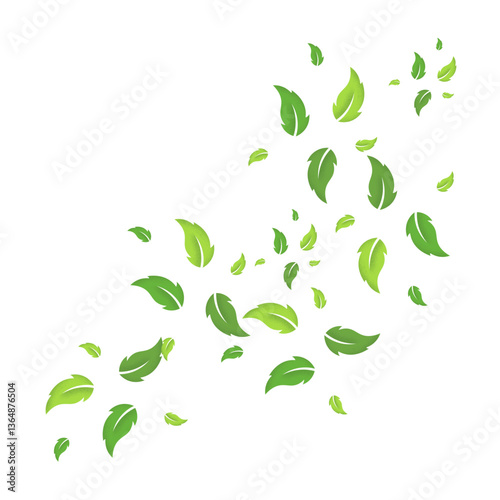 Flying Green Leaves