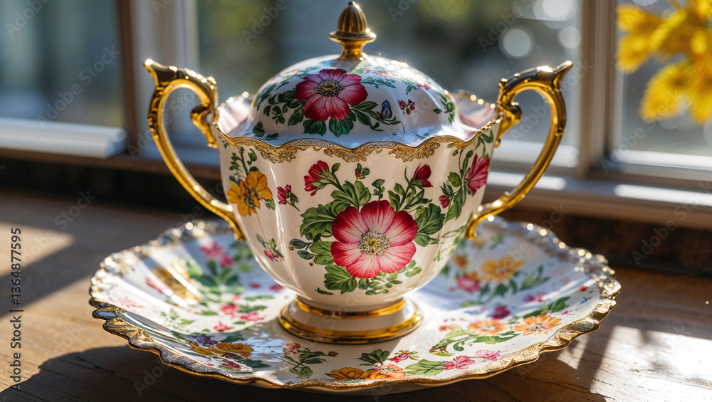 Fototapeta premium antique tea cup
