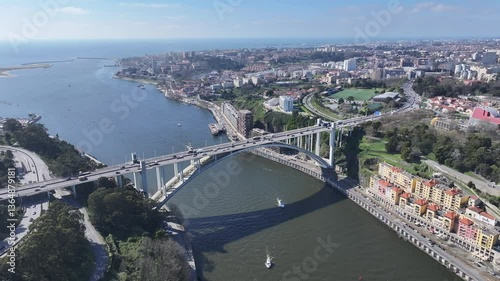 Wallpaper Mural Arrabida Bridge At Porto In Porto District Portugal. Coastal Road. Highway Road Landscape. Downtown Cityscape. Arrabida Bridge In Portugal. Portugal Skyline. Travel Landscape. Torontodigital.ca