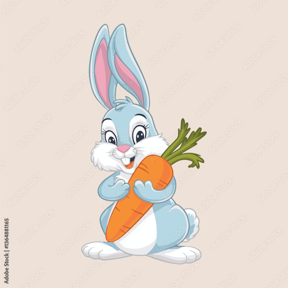 Obraz premium rabbit with carrot