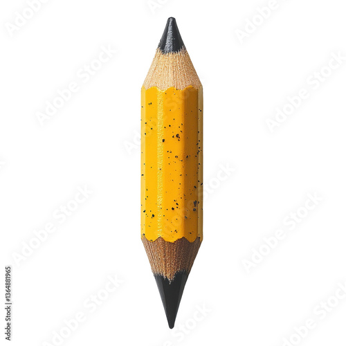 A classic yellow pencil isolated on transparent background photo